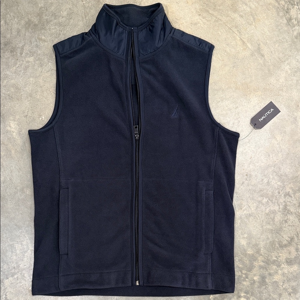 Nautica Men's Dark Blue Fleece Vest